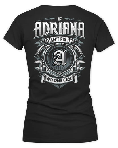 ADRIANA AP81-K4-626 - Personalized Ahmed Quote Apparel “If Ahmed Can't Fix It, No One Can” - Women's V-Neck T-Shirt - Black