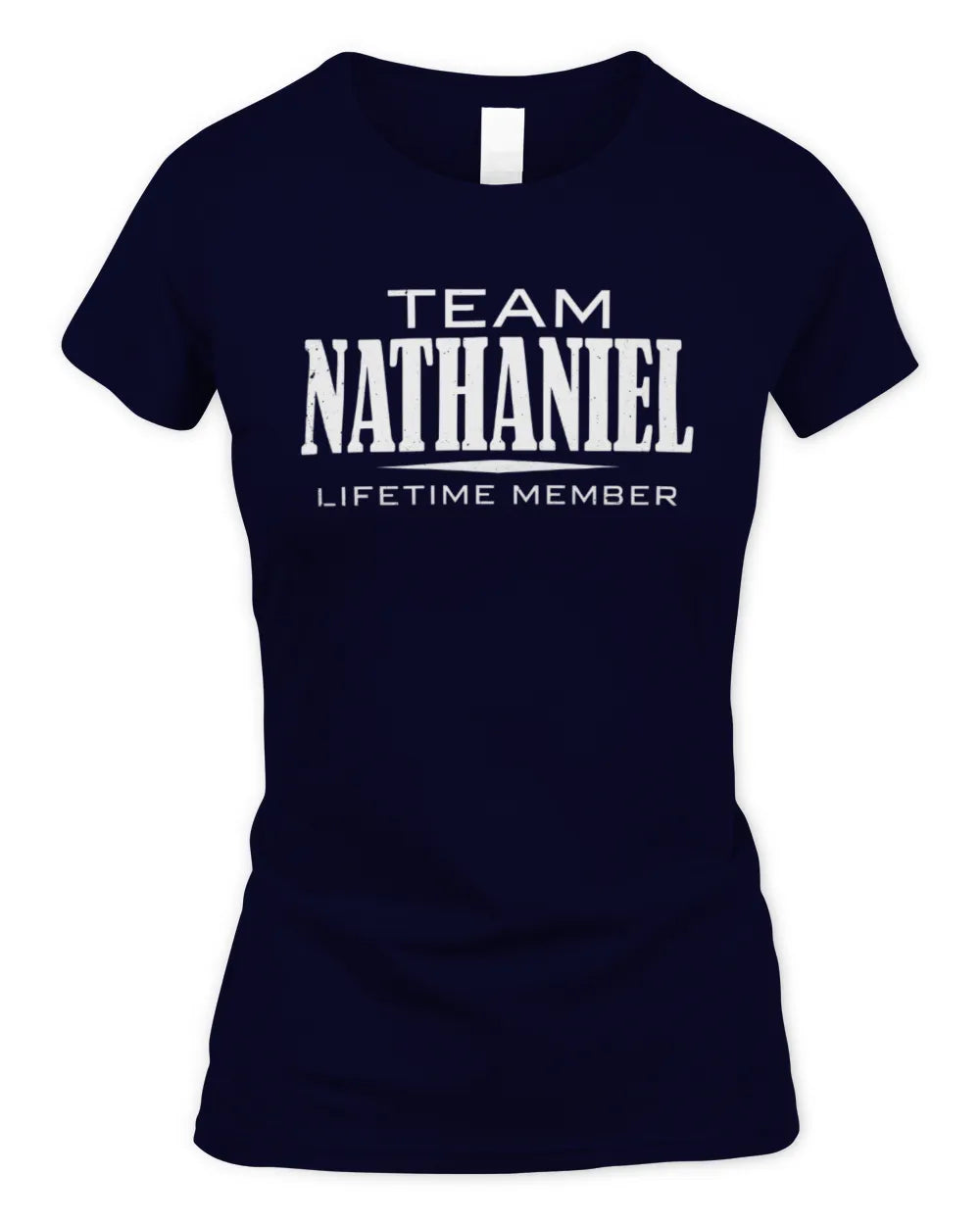NATHANIEL BL62-K4-128 - Personalized “Team NAME Lifetime Member” - Women's Standard T-Shirt - Navy