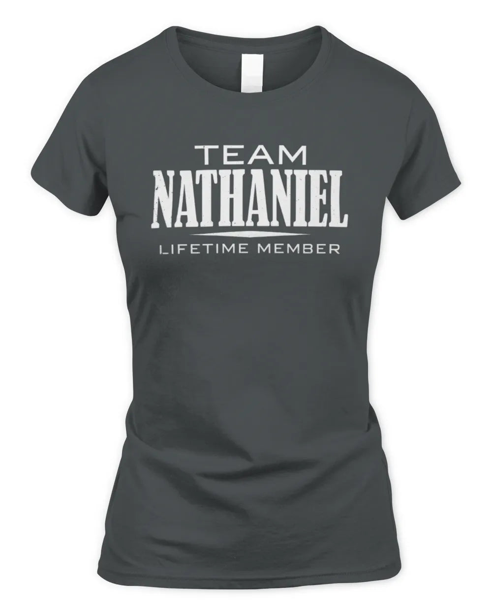 NATHANIEL BL62-K4-128 - Personalized “Team NAME Lifetime Member” - Women's Standard T-Shirt - Charcoal