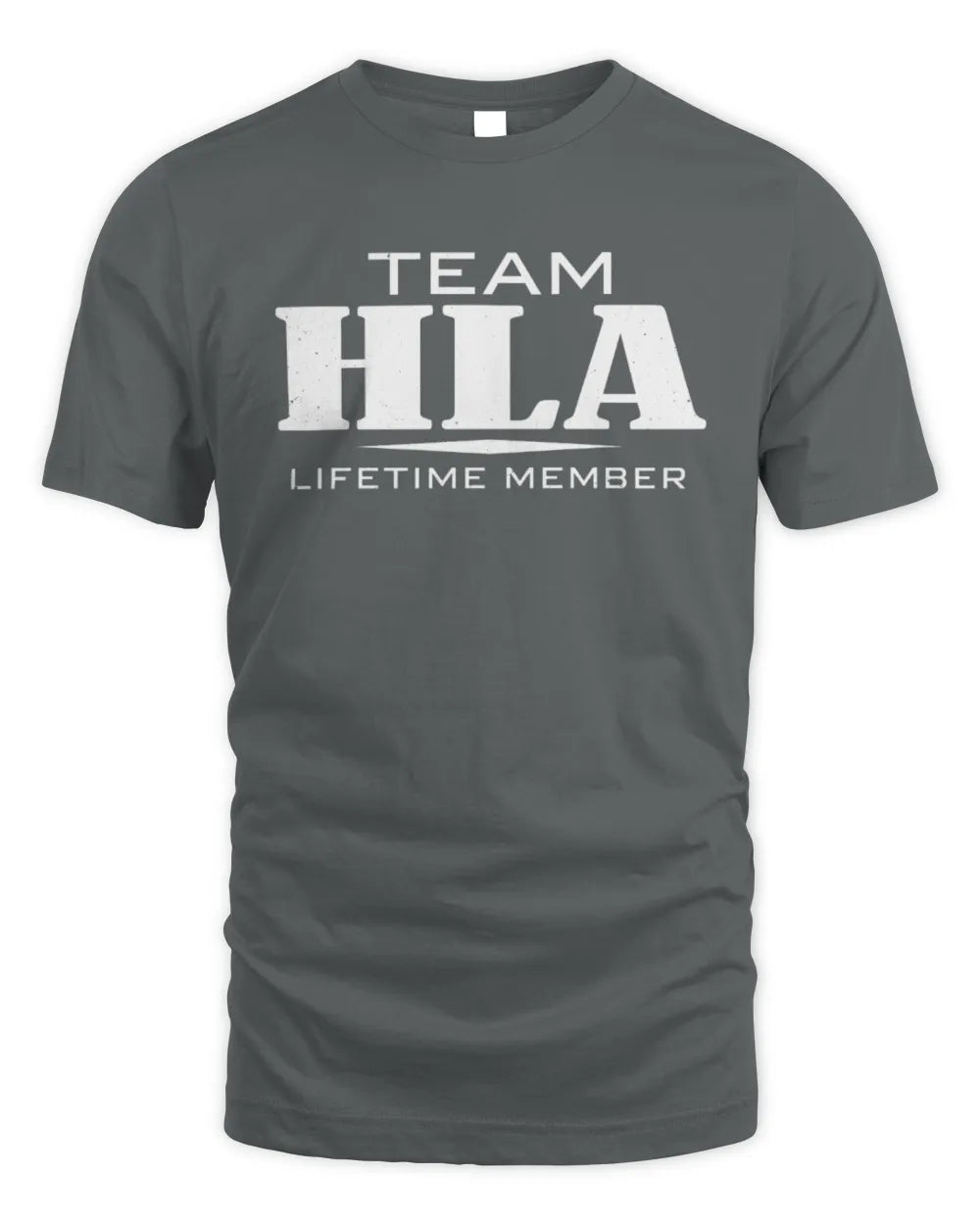 HLA BL62-K4-128 - Personalized “Team NAME Lifetime Member” - Unisex Standard T-Shirt - Charcoal