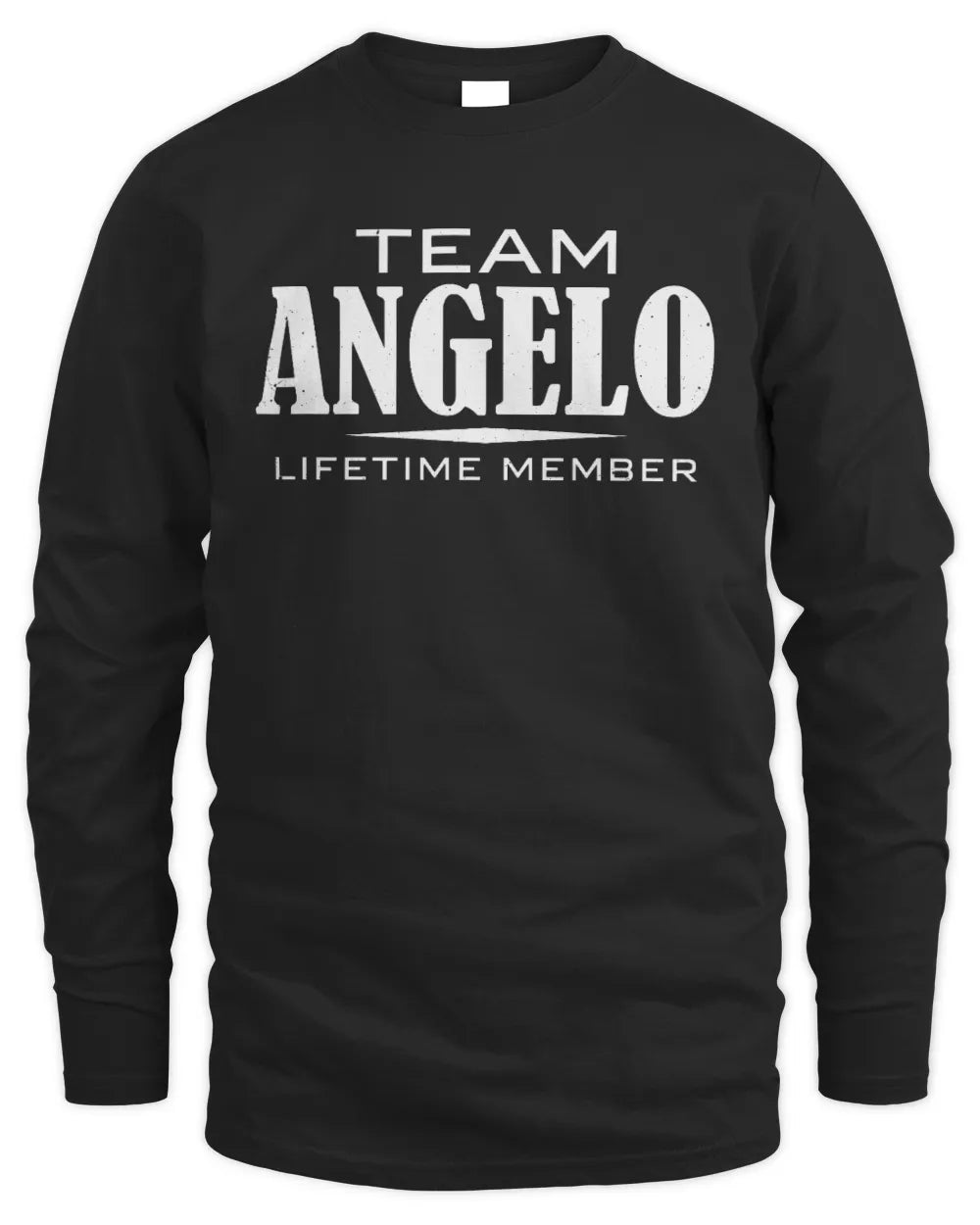 ANGELO BL62-K4-128 - Personalized “Team NAME Lifetime Member” - Men's Long Sleeved T-Shirt - Black