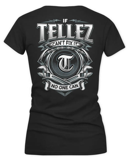 TELLEZ AP81-K4-626 - Personalized Ahmed Quote Apparel “If Ahmed Can't Fix It, No One Can” - Women's V-Neck T-Shirt - Black