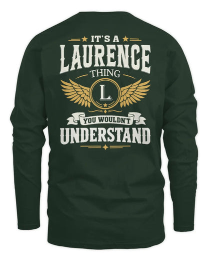 LAURENCE KT06-M008 It’s a [NAME] Thing – You Wouldn’t Understand | Personalized Vintage T-Shirt - Men's Long Sleeved T-Shirt - Forest Green