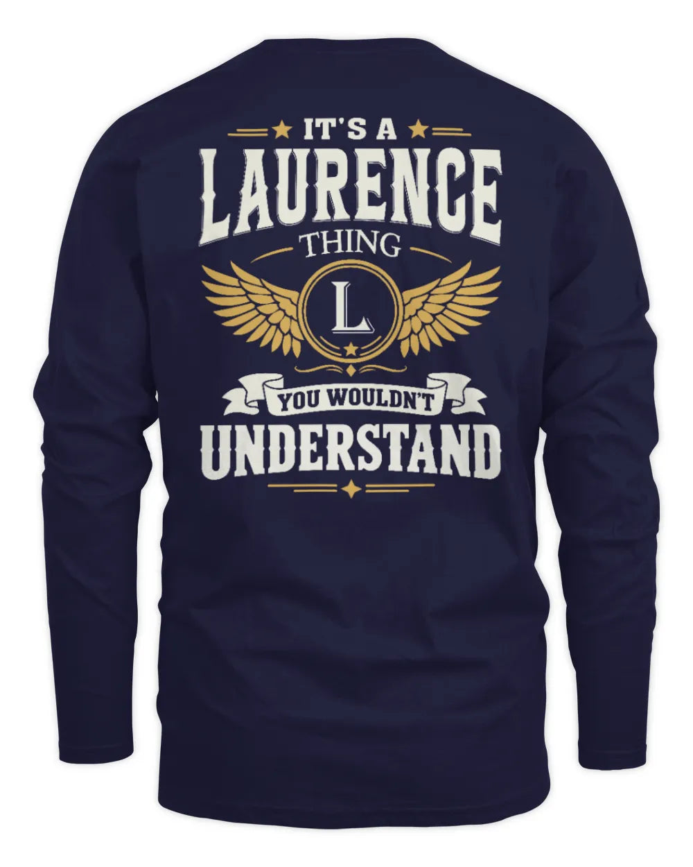 LAURENCE KT06-M008 It’s a [NAME] Thing – You Wouldn’t Understand | Personalized Vintage T-Shirt - Men's Long Sleeved T-Shirt - Navy