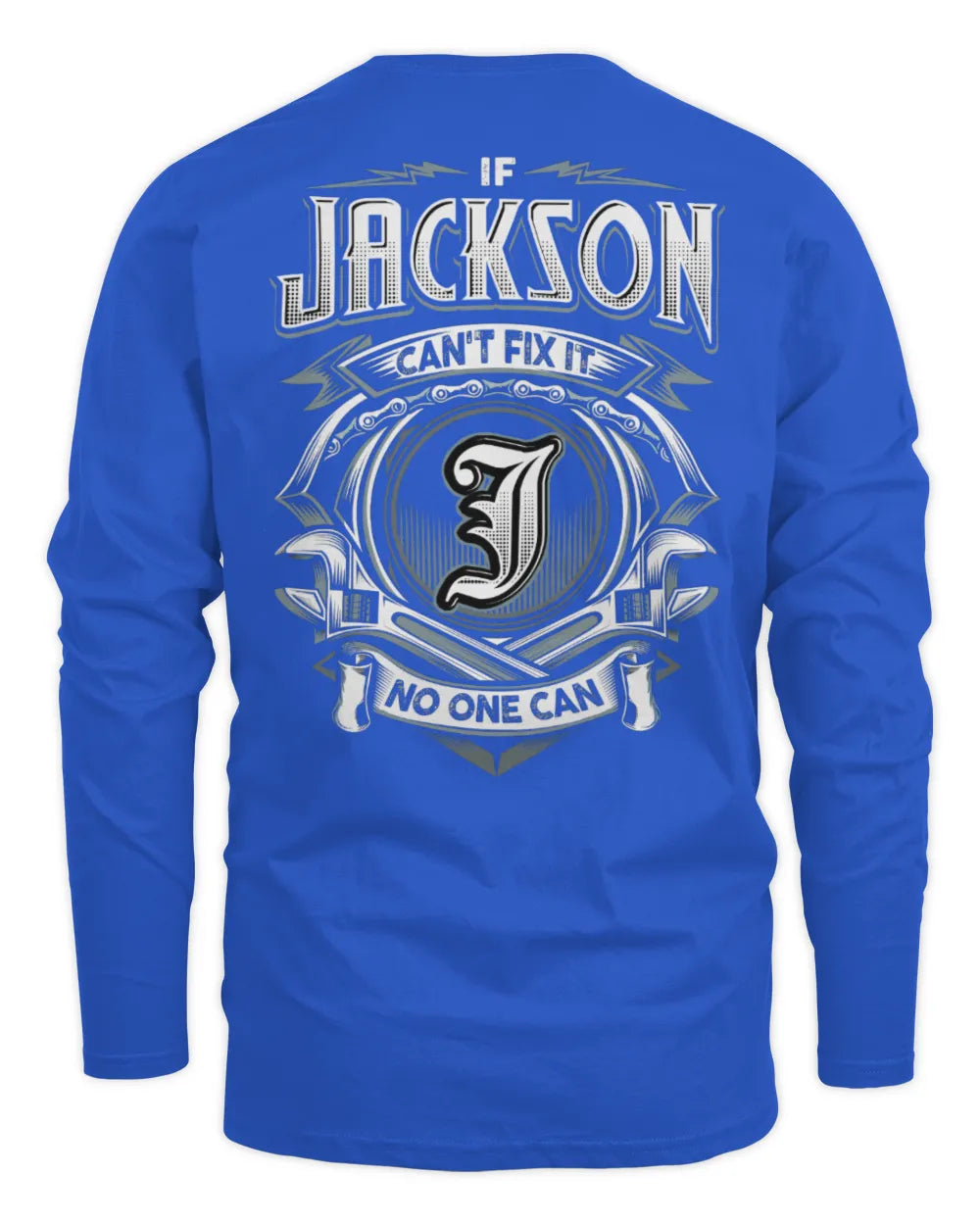 JACKSON AP81-K4-626 - Personalized Ahmed Quote Apparel “If Ahmed Can't Fix It, No One Can” - Men's Long Sleeved T-Shirt - Royal