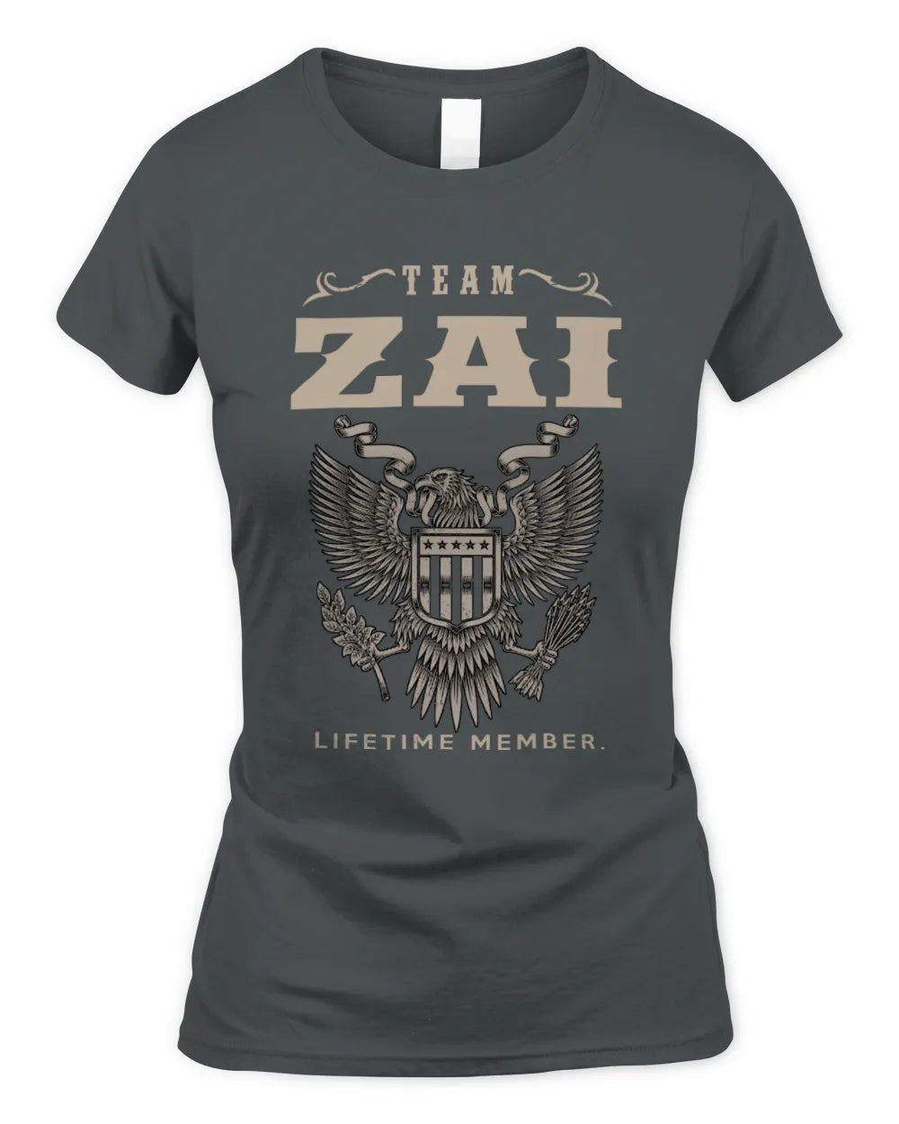 ZAI TP06-K82 – Personalized Classic Style Apparel “Team NAME Lifetime Member” - Women's Standard T-Shirt - Charcoal