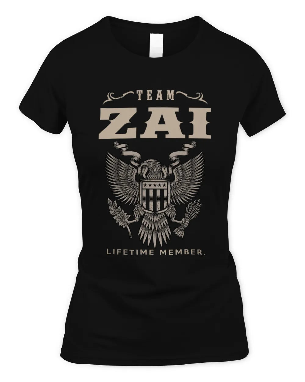 ZAI TP06-K82 – Personalized Classic Style Apparel “Team NAME Lifetime Member” - Women's Standard T-Shirt - Black