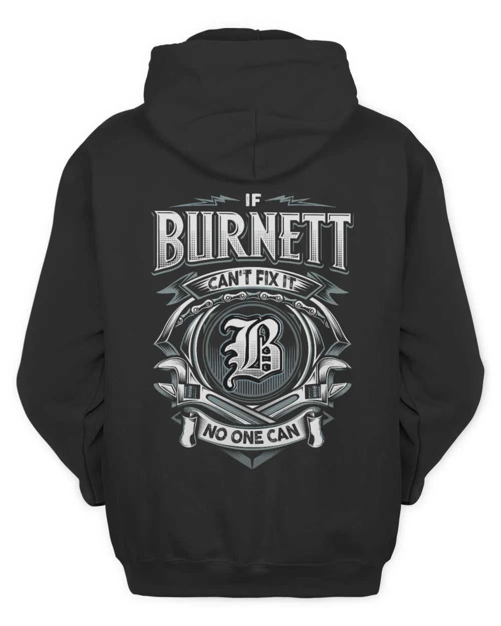 BURNETT AP81-K4-626 - Personalized Ahmed Quote Apparel “If Ahmed Can't Fix It, No One Can” - Unisex Hoodie - Black