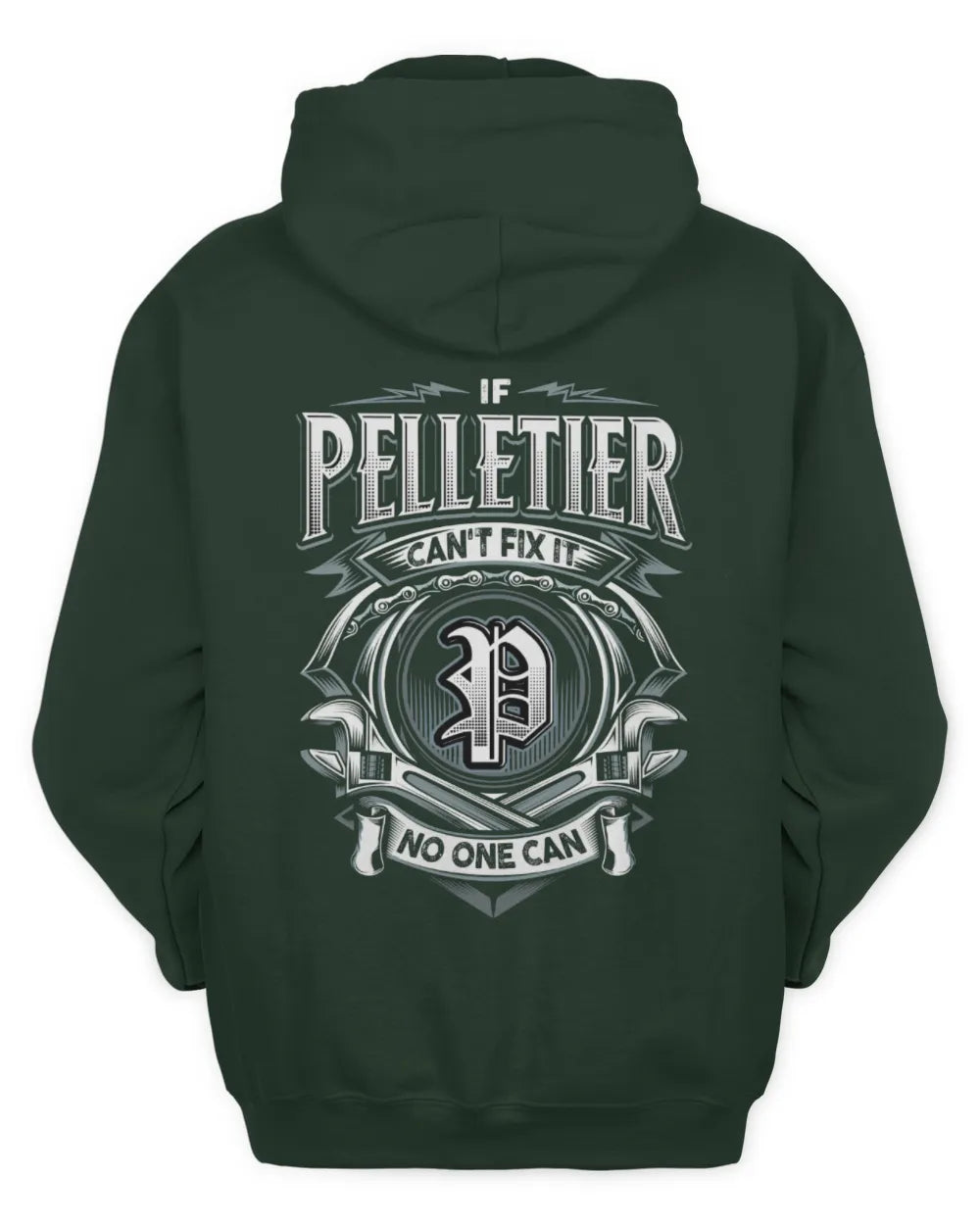 PELLETIER AP81-K4-626 - Personalized Ahmed Quote Apparel “If Ahmed Can't Fix It, No One Can” - Unisex Hoodie - Forest Green