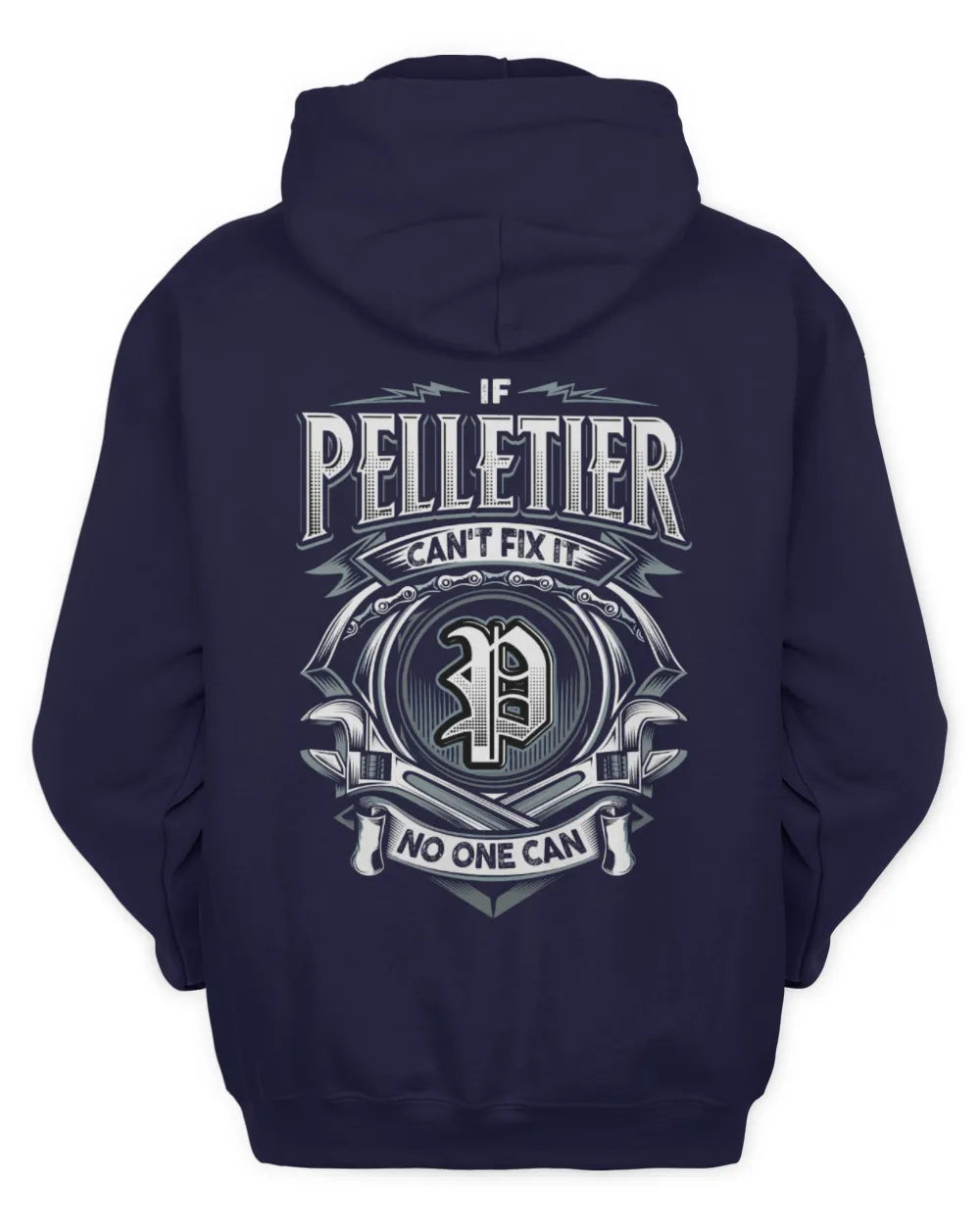 PELLETIER AP81-K4-626 - Personalized Ahmed Quote Apparel “If Ahmed Can't Fix It, No One Can” - Unisex Hoodie - Navy
