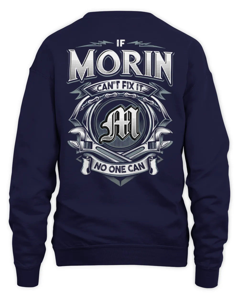 MORIN AP81-K4-626 - Personalized Ahmed Quote Apparel “If Ahmed Can't Fix It, No One Can” - Unisex Sweatshirt - Navy