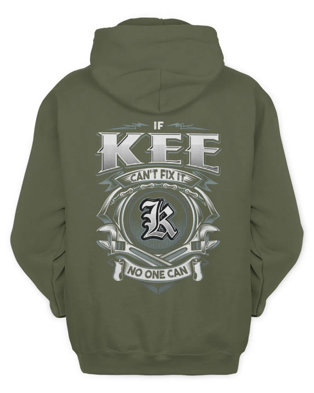 KEE AP81-K4-626 - Personalized Ahmed Quote Apparel “If Ahmed Can't Fix It, No One Can” - Unisex Hoodie - Military Green