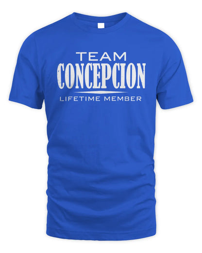 CONCEPCION BL62-K4-128 - Personalized “Team AARON Lifetime Member” - Unisex Standard T-Shirt - Royal
