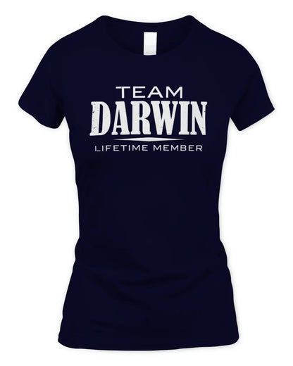 DARWIN BL62-K4-128 - Personalized “Team NAME Lifetime Member” - Women's Standard T-Shirt - Navy