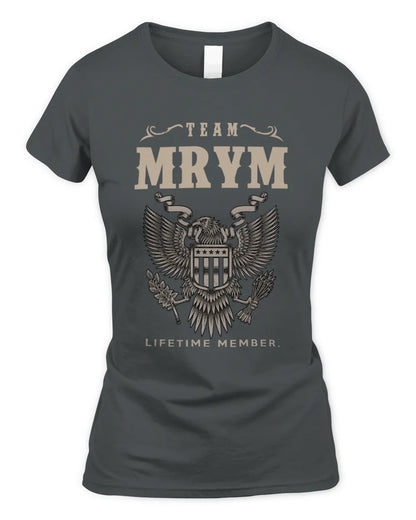 MRYM TP06-K82 – Personalized Classic Style Apparel “Team NAME Lifetime Member” - Women's Standard T-Shirt - Charcoal