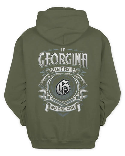 GEORGINA AP81-K4-626 - Personalized Ahmed Quote Apparel “If Ahmed Can't Fix It, No One Can” - Unisex Hoodie - Military Green