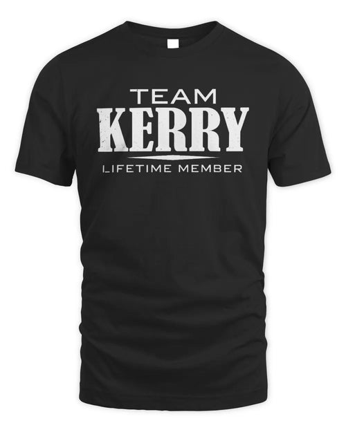 KERRY BL62-K4-128 - Personalized “Team NAME Lifetime Member” - Unisex Standard T-Shirt - Black