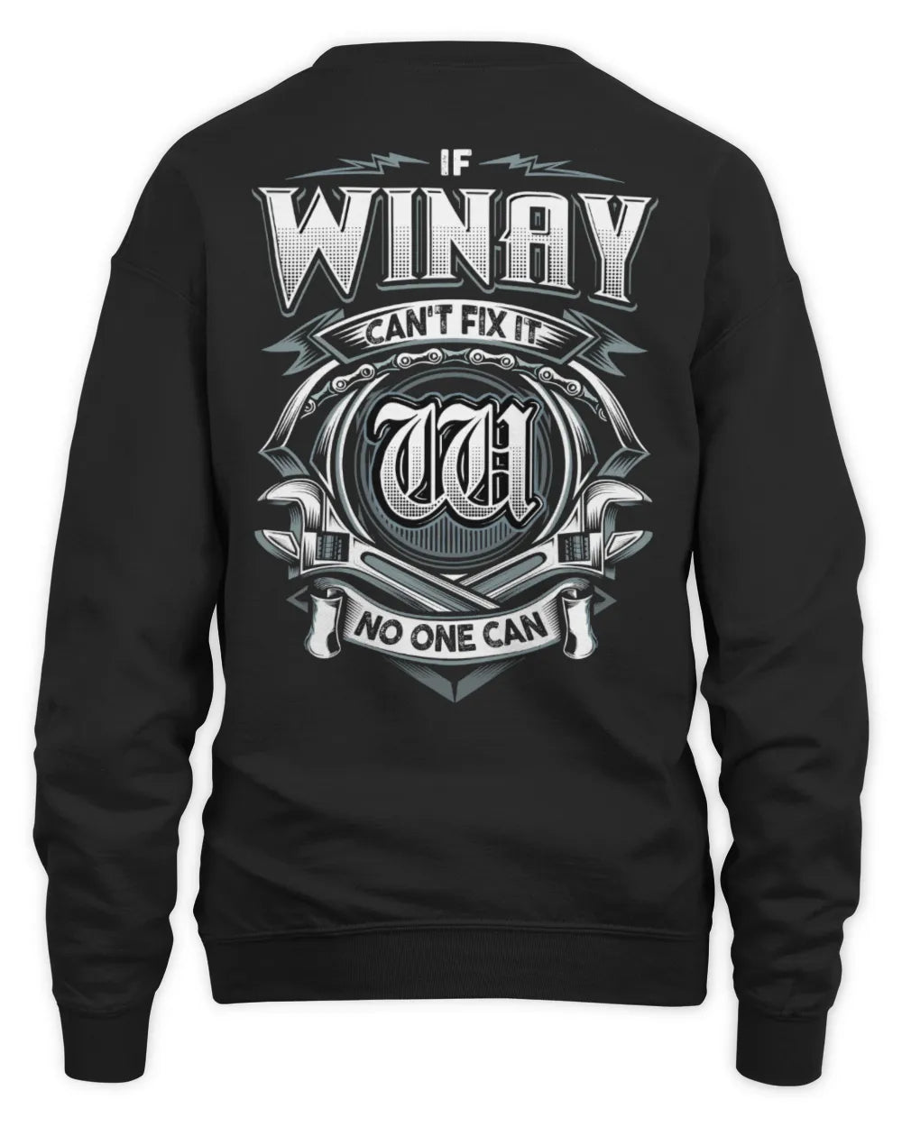 WINAY AP81-K4-626 - Personalized Ahmed Quote Apparel “If Ahmed Can't Fix It, No One Can” - Unisex Sweatshirt - Black