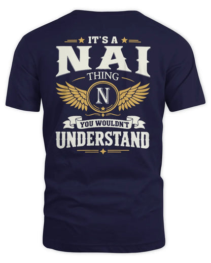 NAI KT06-M008 It’s a [NAME] Thing – You Wouldn’t Understand | Personalized Vintage T-Shirt - Unisex Standard T-Shirt - Navy