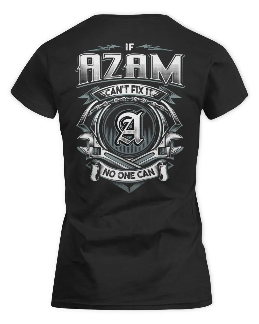 AZAM AP81-K4-626 - Personalized Ahmed Quote Apparel “If Ahmed Can't Fix It, No One Can” - Women's Standard T-Shirt - Black