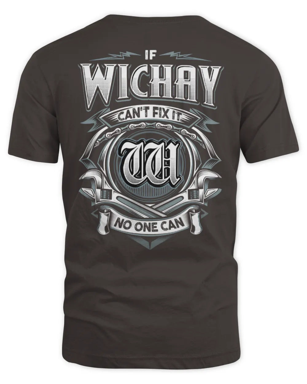 WICHAY AP81-K4-626 - Personalized Ahmed Quote Apparel “If Ahmed Can't Fix It, No One Can” - Unisex Standard T-Shirt - Dark Chocolate