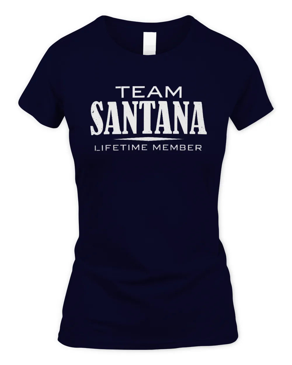 SANTANA BL62-K4-128 - Personalized “Team NAME Lifetime Member” - Women's Standard T-Shirt - Navy