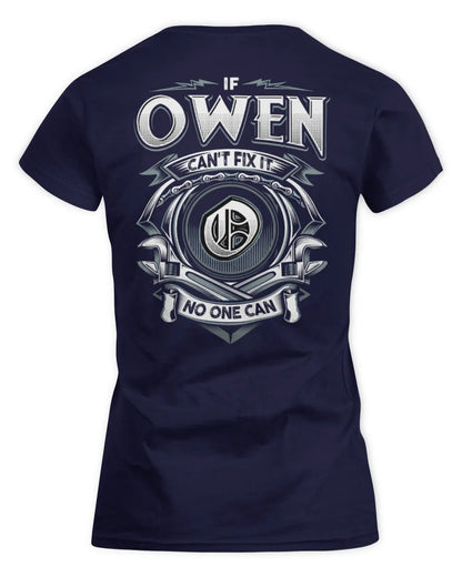OWEN AP81-K4-626 - Personalized Ahmed Quote Apparel “If Ahmed Can't Fix It, No One Can” - Women's Standard T-Shirt - Navy