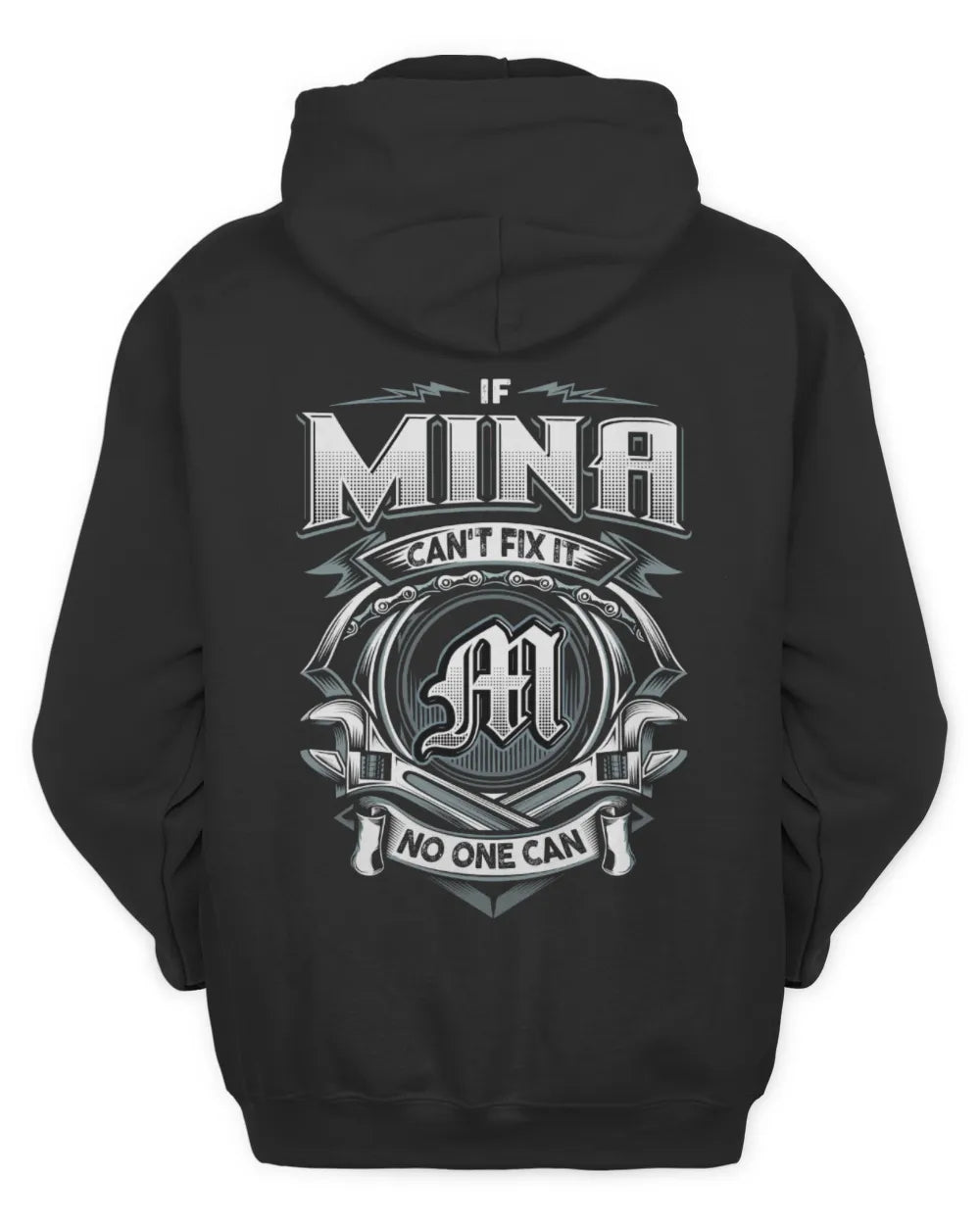 MINA AP81-K4-626 - Personalized Ahmed Quote Apparel “If Ahmed Can't Fix It, No One Can” - Unisex Hoodie - Black