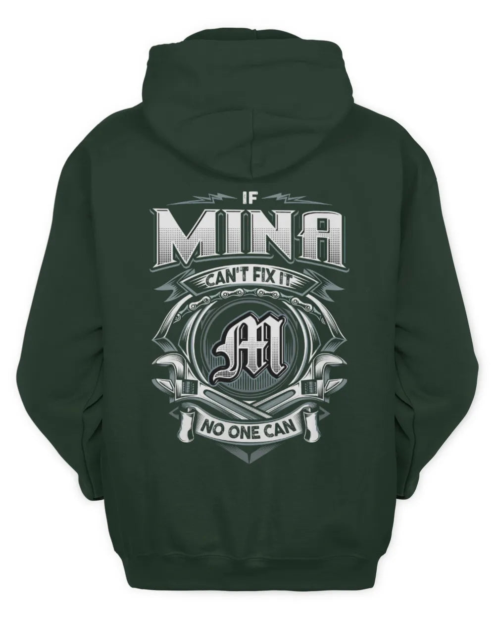 MINA AP81-K4-626 - Personalized Ahmed Quote Apparel “If Ahmed Can't Fix It, No One Can” - Unisex Hoodie - Forest Green