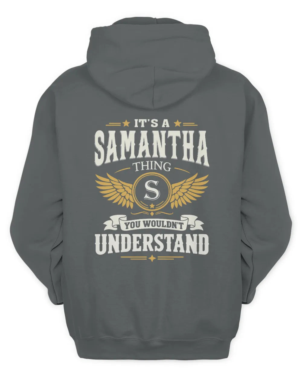 SAMANTHA KT06-M008 It’s a [NAME] Thing – You Wouldn’t Understand | Personalized Vintage T-Shirt - Unisex Hoodie - Charcoal