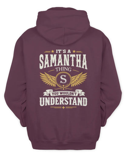 SAMANTHA KT06-M008 It’s a [NAME] Thing – You Wouldn’t Understand | Personalized Vintage T-Shirt - Unisex Hoodie - Maroon