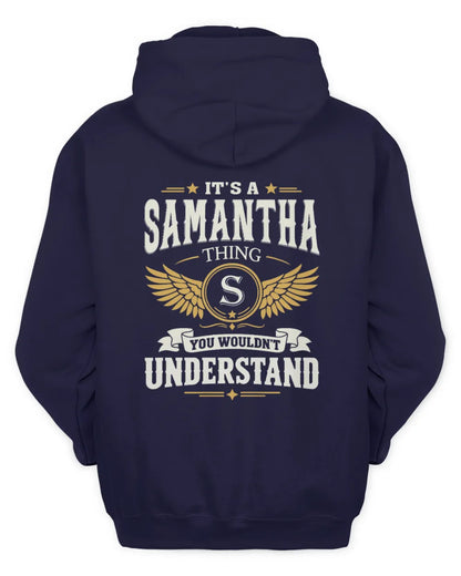 SAMANTHA KT06-M008 It’s a [NAME] Thing – You Wouldn’t Understand | Personalized Vintage T-Shirt - Unisex Hoodie - Navy