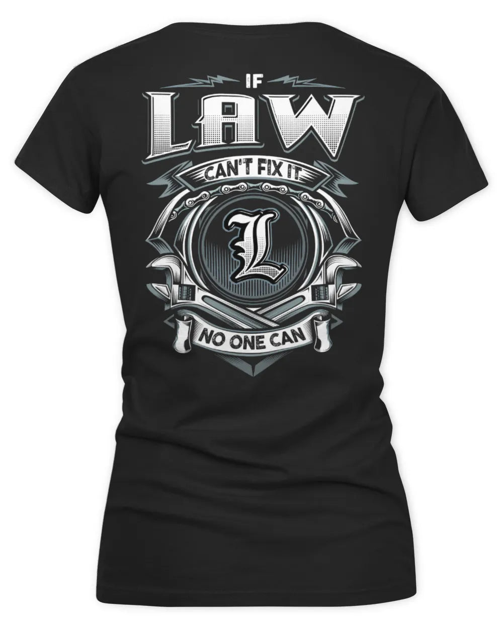 LAW AP81-K4-626 - Personalized Ahmed Quote Apparel “If Ahmed Can't Fix It, No One Can” - Women's V-Neck T-Shirt - Black