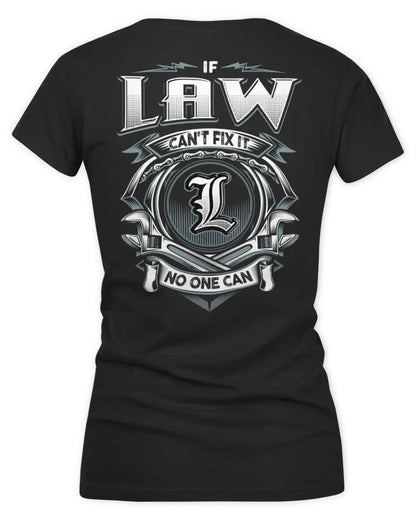 LAW AP81-K4-626 - Personalized Ahmed Quote Apparel “If Ahmed Can't Fix It, No One Can” - Women's V-Neck T-Shirt - Black