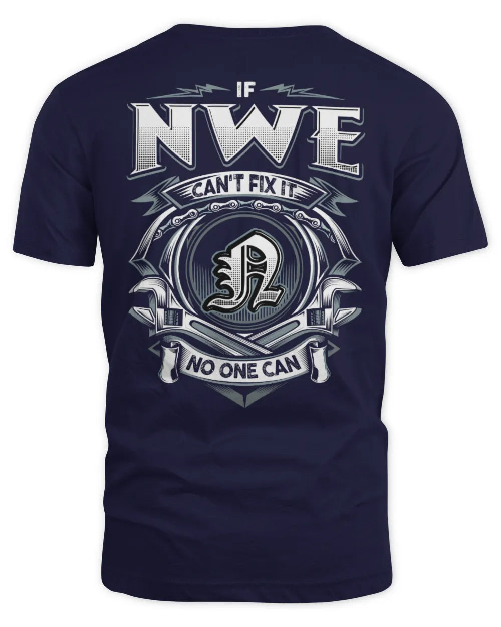 NWE AP81-K4-626 - Personalized Ahmed Quote Apparel “If Ahmed Can't Fix It, No One Can” - Unisex Standard T-Shirt - Navy