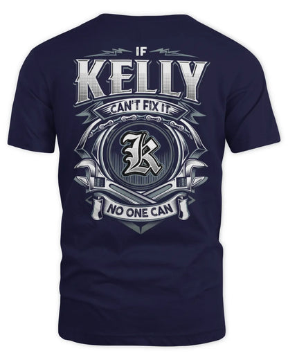 KELLY AP81-K4-626 - Personalized Ahmed Quote Apparel “If Ahmed Can't Fix It, No One Can” - Unisex Standard T-Shirt - Navy