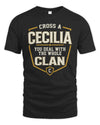 CECILIA NT1-K008 Cross A/An NAME, You Deal With the Whole Clan | Personalized Vintage T-Shirt