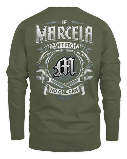 MARCELA AP81-K4-626 - Personalized Ahmed Quote Apparel “If Ahmed Can't Fix It, No One Can” - Men's Long Sleeved T-Shirt - Military Green