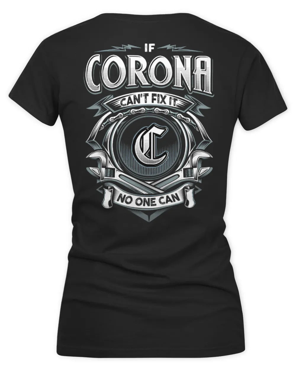 CORONA AP81-K4-626 - Personalized Ahmed Quote Apparel “If Ahmed Can't Fix It, No One Can” - Women's V-Neck T-Shirt - Black