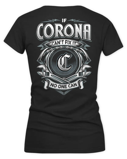CORONA AP81-K4-626 - Personalized Ahmed Quote Apparel “If Ahmed Can't Fix It, No One Can” - Women's V-Neck T-Shirt - Black