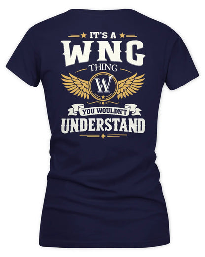 WNG KT06-M008 It’s a [NAME] Thing – You Wouldn’t Understand | Personalized Vintage T-Shirt - Women's V-Neck T-Shirt - Navy
