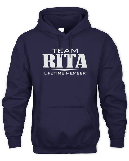 RITA BL62-K4-128 - Personalized “Team NAME Lifetime Member” - Unisex Hoodie - Navy