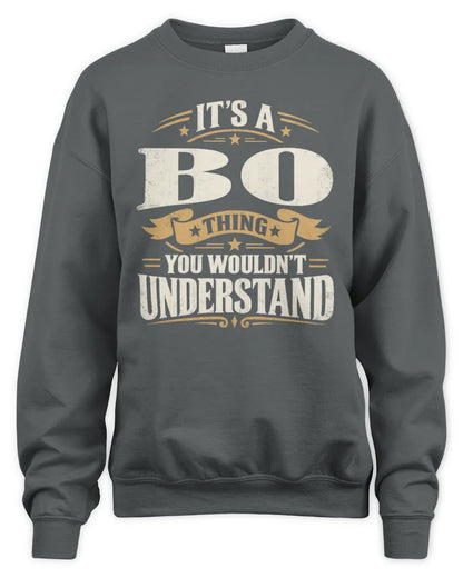 BO P08 TH51 - Personalized “It’s a/an [NAME] Thing – You Wouldn’t Understand” Shirt - Unisex Sweatshirt - Charcoal