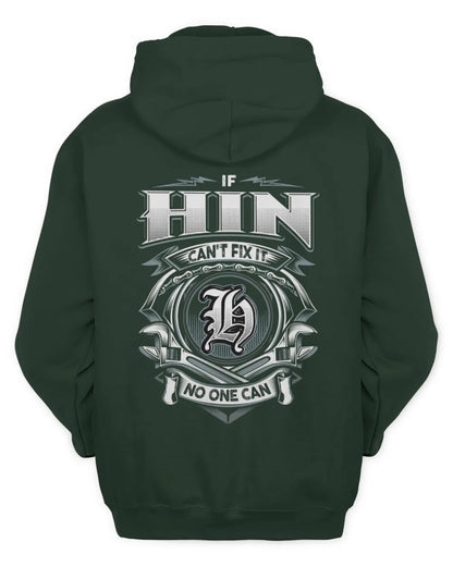 HIN AP81-K4-626 - Personalized Ahmed Quote Apparel “If Ahmed Can't Fix It, No One Can” - Unisex Hoodie - Forest Green