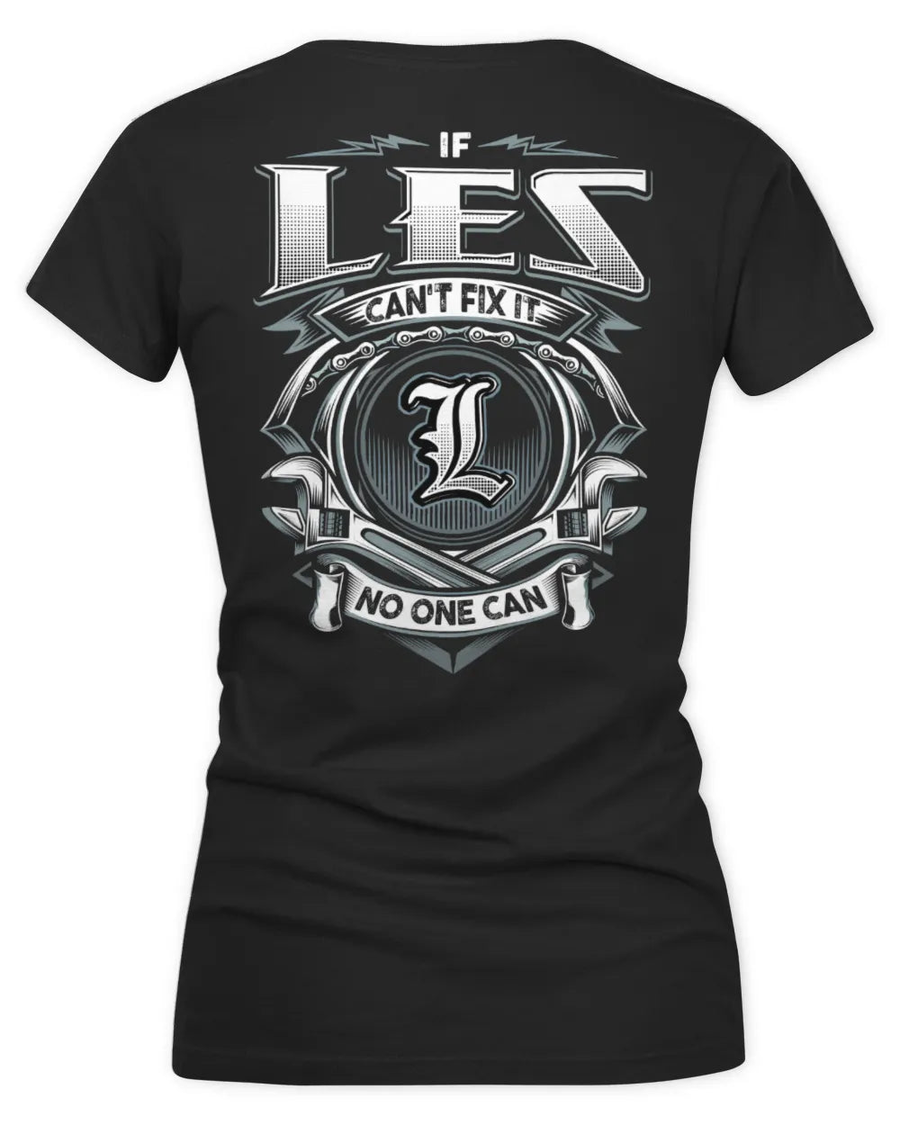 LES AP81-K4-626 - Personalized Ahmed Quote Apparel “If Ahmed Can't Fix It, No One Can” - Women's V-Neck T-Shirt - Black