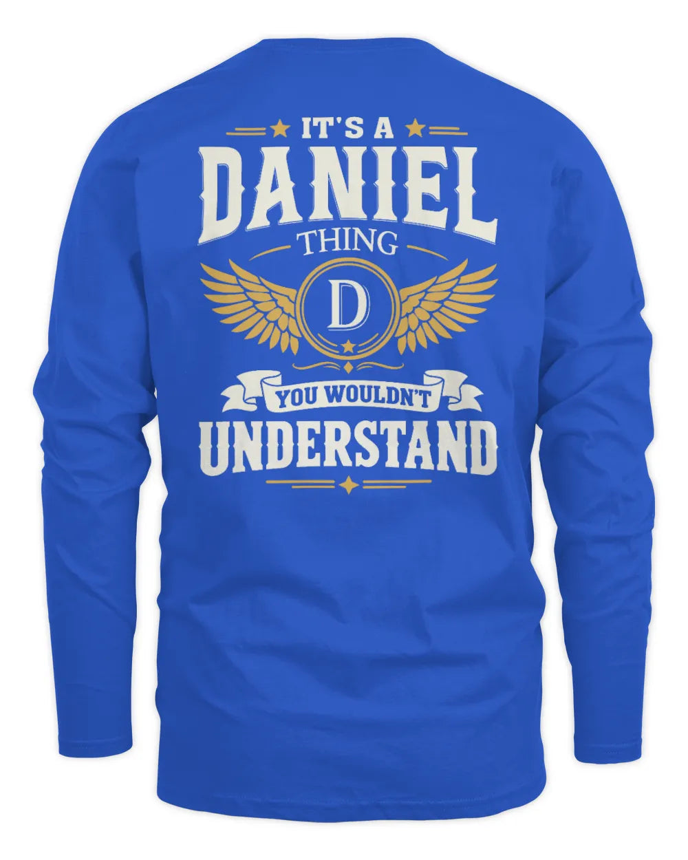 DANIEL KT06-M008 It’s a [NAME] Thing – You Wouldn’t Understand | Personalized Vintage T-Shirt - Men's Long Sleeved T-Shirt - Royal