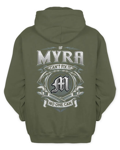 MYRA AP81-K4-626 - Personalized Ahmed Quote Apparel “If Ahmed Can't Fix It, No One Can” - Unisex Hoodie - Military Green