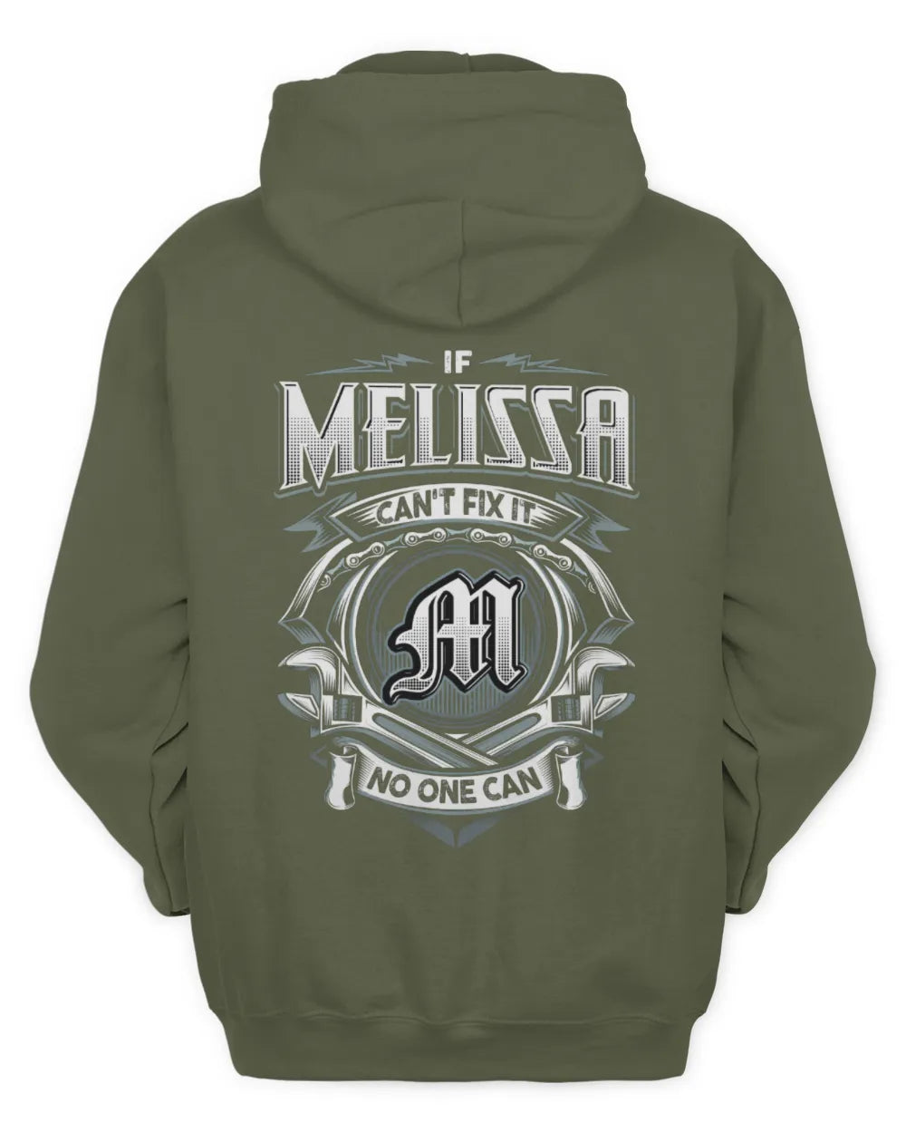 MELISSA AP81-K4-626 - Personalized Ahmed Quote Apparel “If Ahmed Can't Fix It, No One Can” - Unisex Hoodie - Military Green