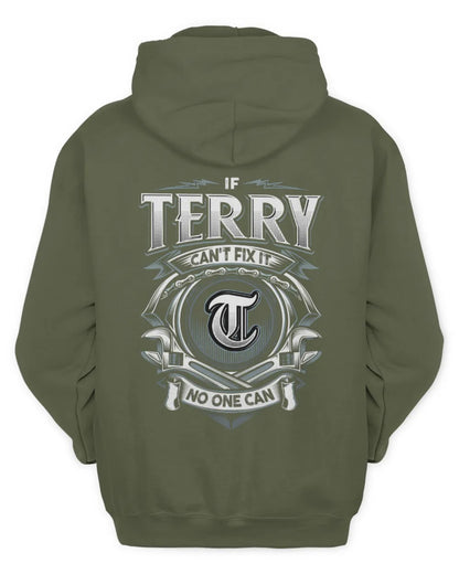 TERRY AP81-K4-626 - Personalized Ahmed Quote Apparel “If Ahmed Can't Fix It, No One Can” - Unisex Hoodie - Military Green