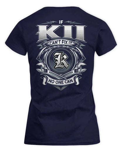 KII AP81-K4-626 - Personalized Ahmed Quote Apparel “If Ahmed Can't Fix It, No One Can” - Women's Standard T-Shirt - Navy
